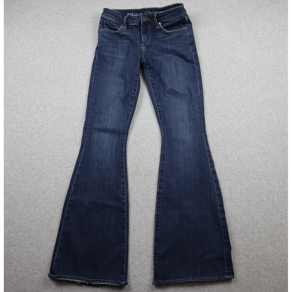 Articles of Society Jeans Womens 26 Flare Dark Wash Stretch Denim Bell Bottoms
